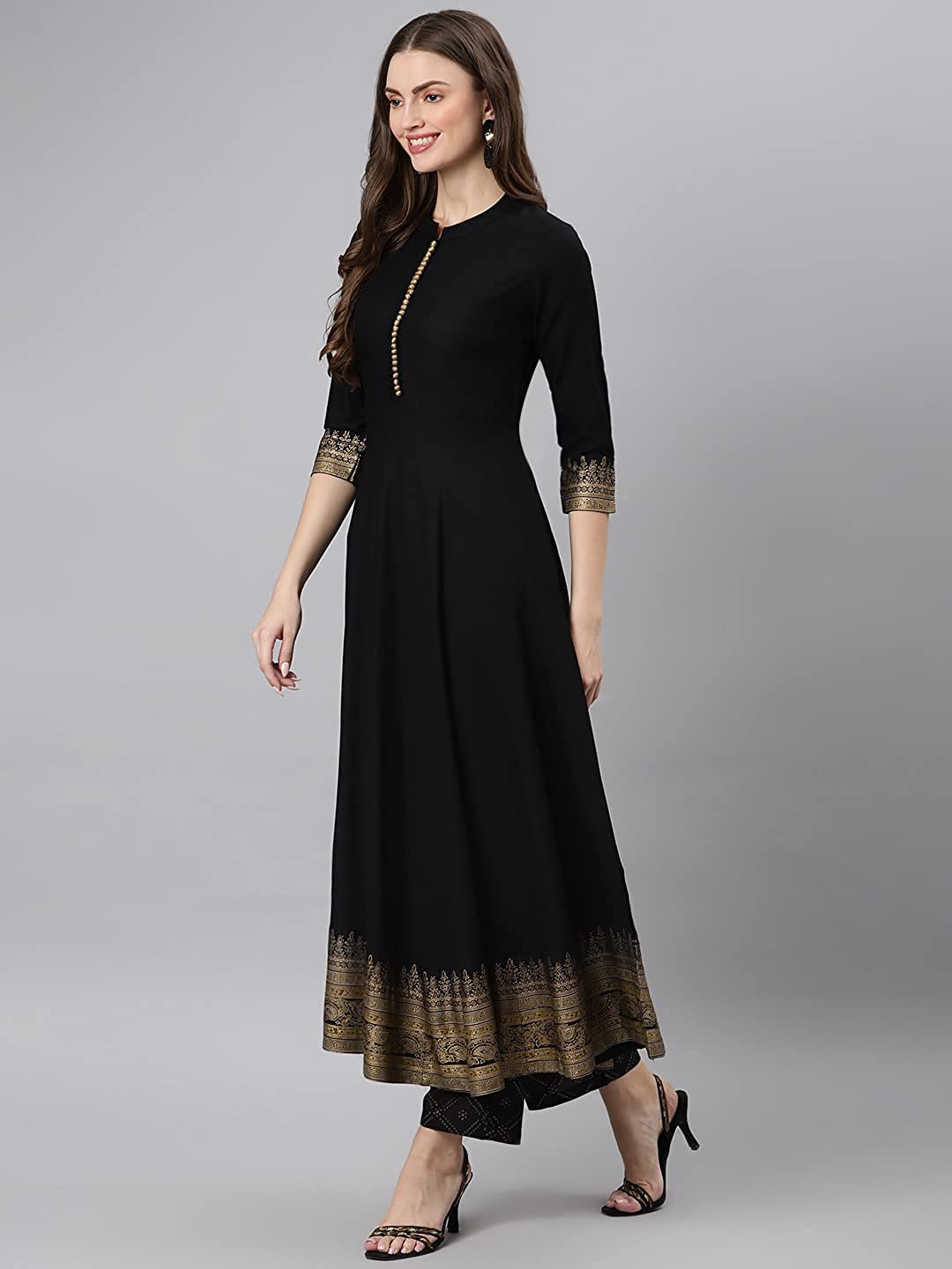 Designer Anarkali Velvet Kurti Flairy With Brocade palazzo and attached  inner for women