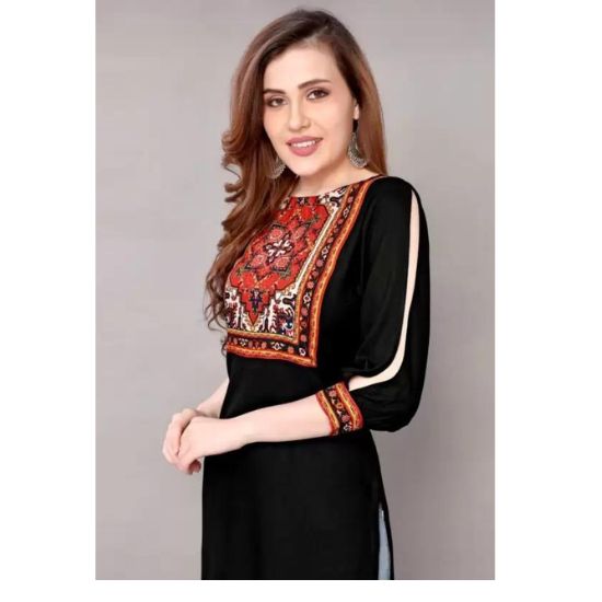 Buy Georgette C-Cut Embroidered Kurti Online In India At Discounted Prices